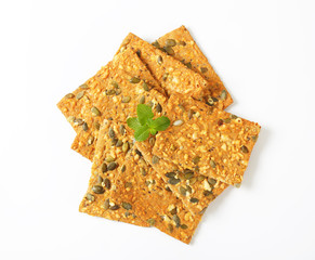 Pumpkin seed cheddar crackers