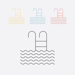 Pool line icon