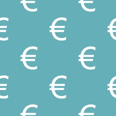 Euro symbol pattern seamless blue