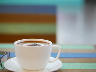 Hot Latte coffee for a morning break