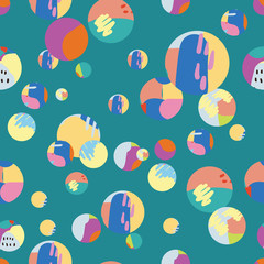 Hand drawn abstract seamless pattern