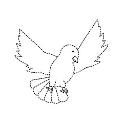 Fototapeta premium peace dove icon over white background vector illustration