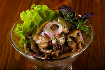 Pickled seasonal mushrooms