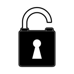 Padlock security system icon vector illustration graphic design