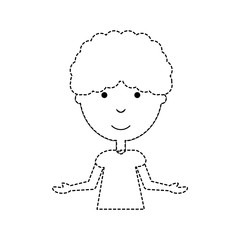 cartoon boy icon over white background vector illustration