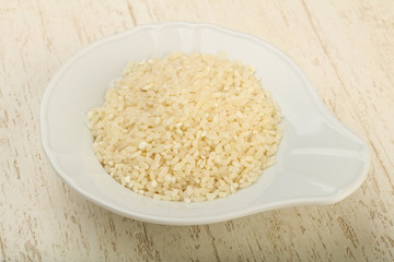 Raw rice heap