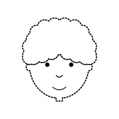 cartoon boy face icon over white background vector illustration