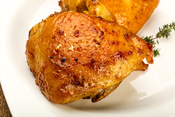 Roasted chicken thighs