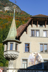 Old house at Altdorf in the Canton of Uri, Switzerland