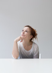 girl hard thinking
