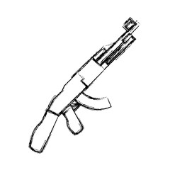 machine gun icon over white background vector illustration