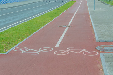 in the city a separate lane for cyclists