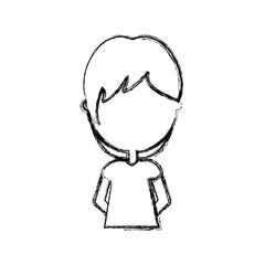avatar boy icon over white background vector illustration