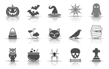Halloween Iconset - Graustufen (Schatten)