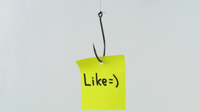 Illustration, on fishhook Like