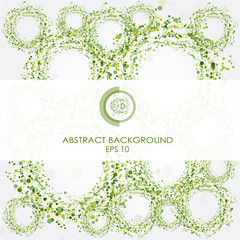 Abstract technology background with various technological elements. Vector illustration.