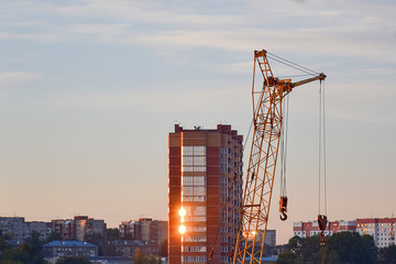 summer sunset lights construction