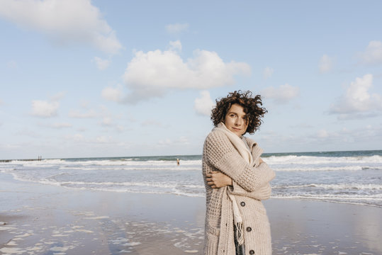 Portrait of woman on the beach