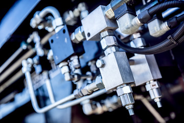 Industrial equipment close-up. Railway