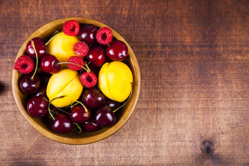 Ripe berries in a plate