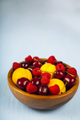 Ripe berries in a plate