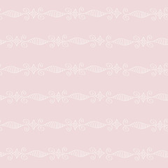 Seamless pattern made of white waves and spirals.