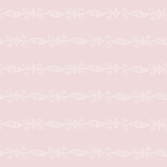 Seamless pattern made of white waves and spirals.