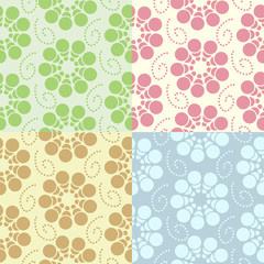 Abstract flowers seamless pattern
