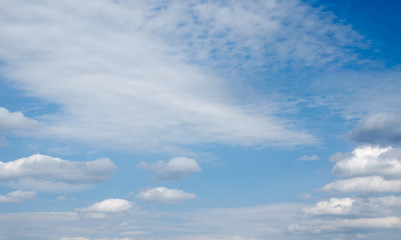 blue sky in white clouds