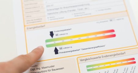 Obraz premium energieausweis