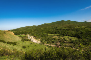Fototapeta na wymiar Green mountains landscape