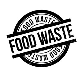 Food Waste rubber stamp. Grunge design with dust scratches. Effects can be easily removed for a clean, crisp look. Color is easily changed.