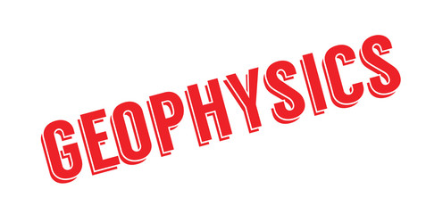 Geophysics rubber stamp. Grunge design with dust scratches. Effects can be easily removed for a clean, crisp look. Color is easily changed.