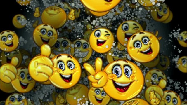 Happy Smiley Smiles Smileys Background Positive Backdrop Animation Smile