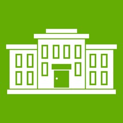 School building icon green