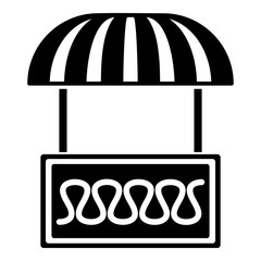 Commercial stall icon, simple black style