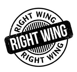 Right Wing rubber stamp. Grunge design with dust scratches. Effects can be easily removed for a clean, crisp look. Color is easily changed.