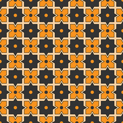 Decorative black and orange vector background - abstract pattern