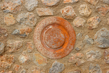 Detail from a stone fence wall. Greece.