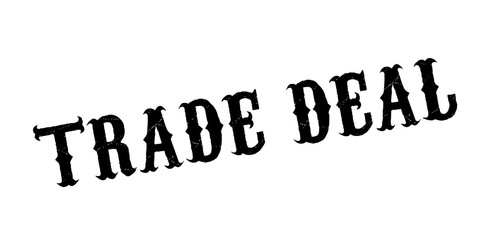 Trade Deal rubber stamp. Grunge design with dust scratches. Effects can be easily removed for a clean, crisp look. Color is easily changed.