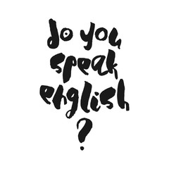 Do you speak English - poster
