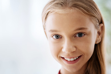 Fototapeta premium Portrait of a nice joyful girl
