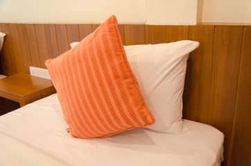 pillow on the bed