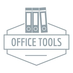 Office tool logo, simple gray style