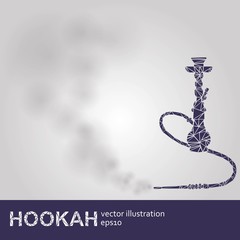 Hookah labels, badges and design elements collection. Vintage shisha logo. Lounge cafe emblem. Arabian bar or house, shop.