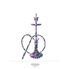 Hookah labels, badges and design elements collection. Vintage shisha logo. Lounge cafe emblem. Arabian bar or house, shop.