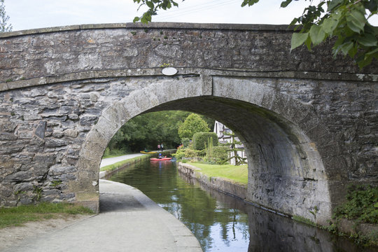 Stone Bridge on Shropshire Union Canal, Llangollen; Wales