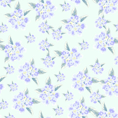  rose flower mint blue pink pattern heart love abstract decoration illustration