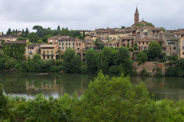 View of the Episcopal City of Albi and the River Tarn. Albi, France