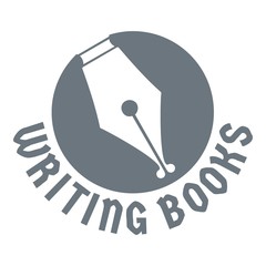 Writing book logo, vintage style